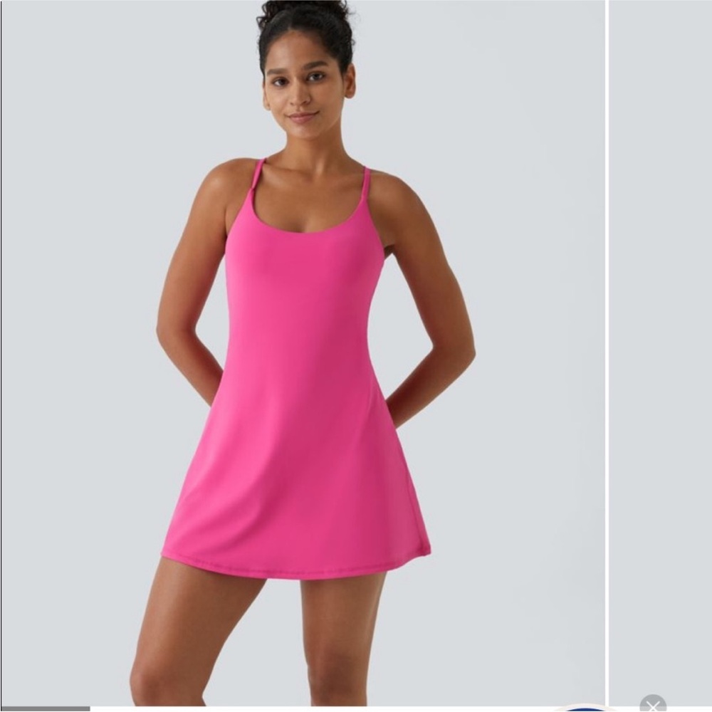 Cross Back Active Dress with Pockets